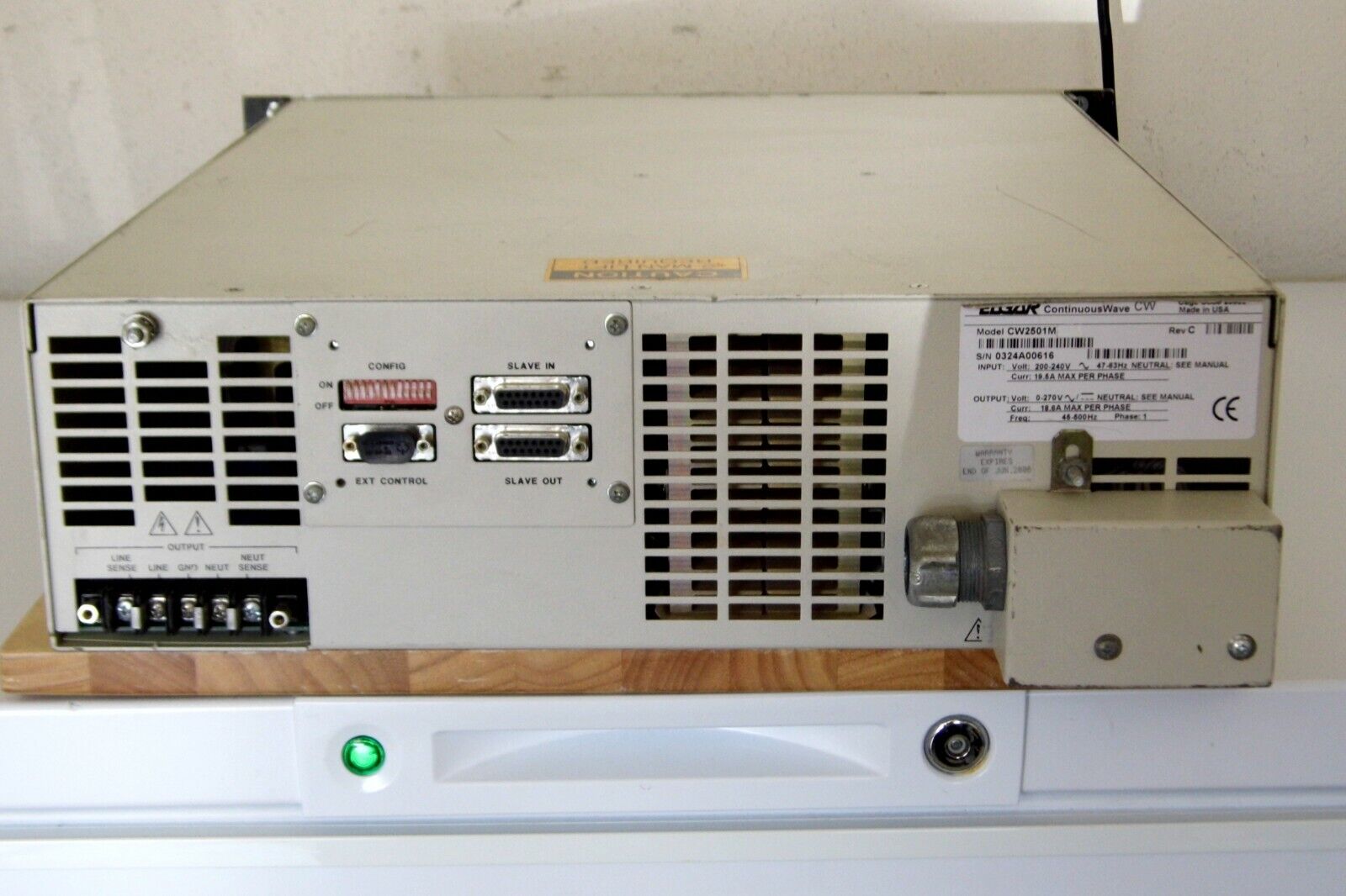 Ametek CW2501M 2500VA AC Source 135/270Vac 18.2/9.6A 45-500Hz 11 in stock Ametek CW2501M 2500VA AC Source 135/270Vac 18.2/9.6A 45-500Hz 11 in stock